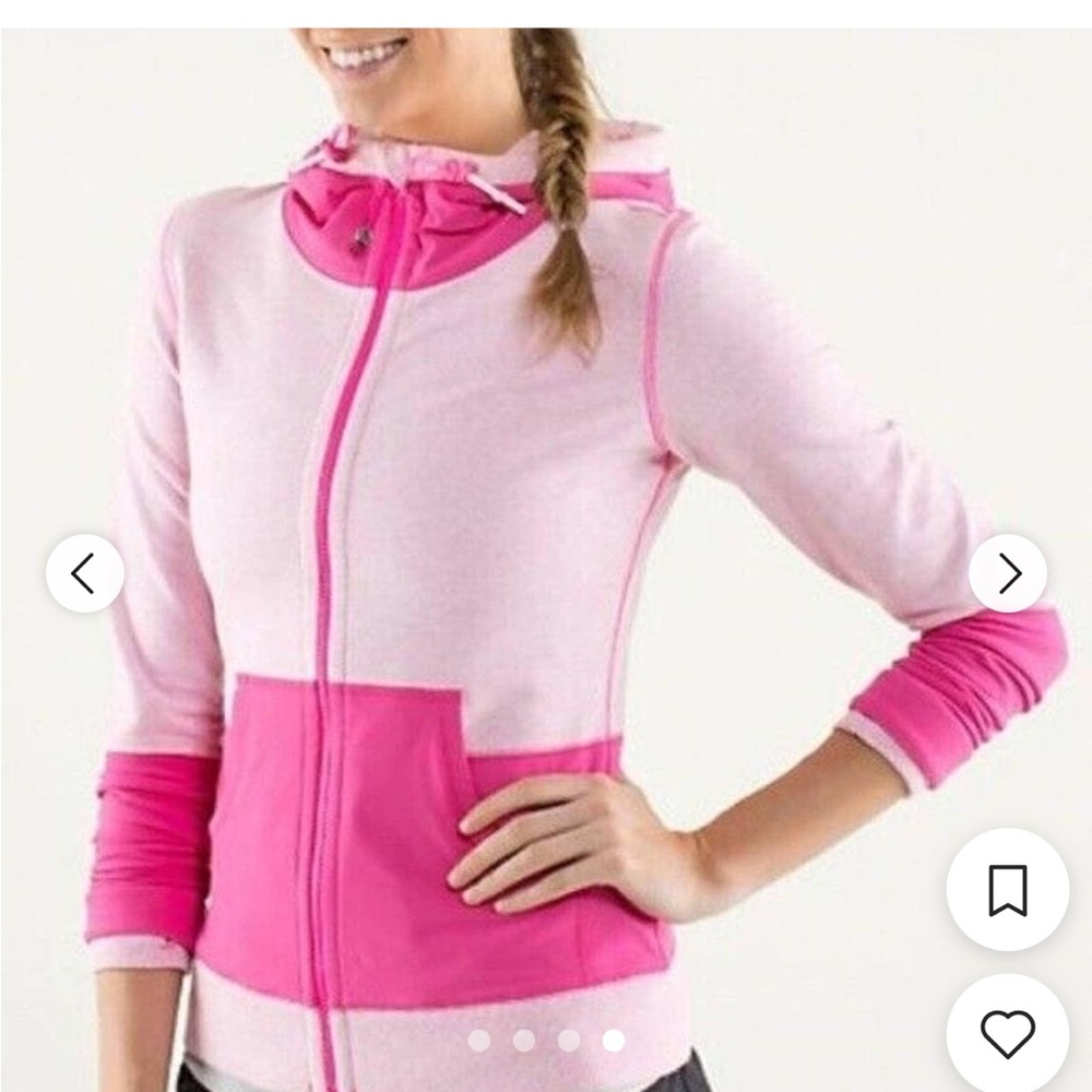 Lululemon Voyage Pink Hoodie with Pockets Sz 4
